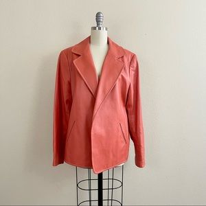 Dana Buchman Orange Leather Jacket
